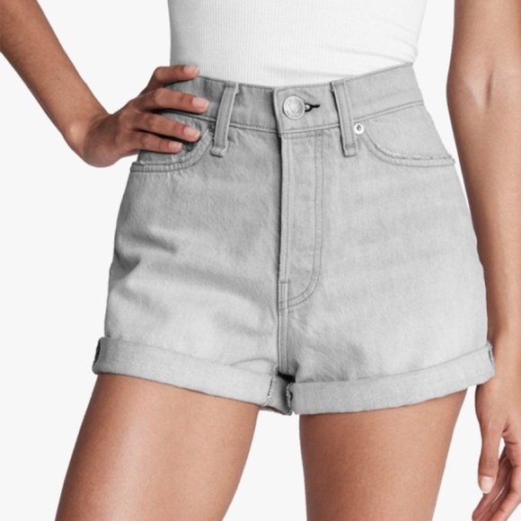 💜NWT Rag & bone 30 Maya High Rise Shorty Short in Anchor - Picture 1 of 6